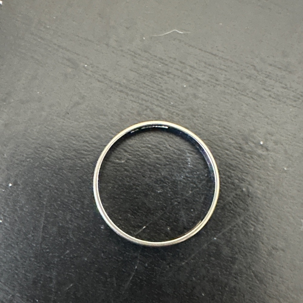 Solid white gold band